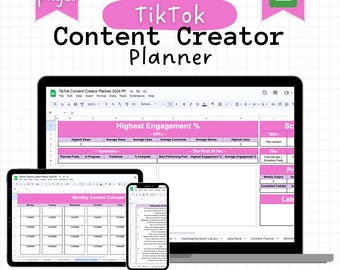 Foglio di calcolo per la pianificazione dei creatori di contenuti TikTok / Pianificazione e analisi video in Fogli Google