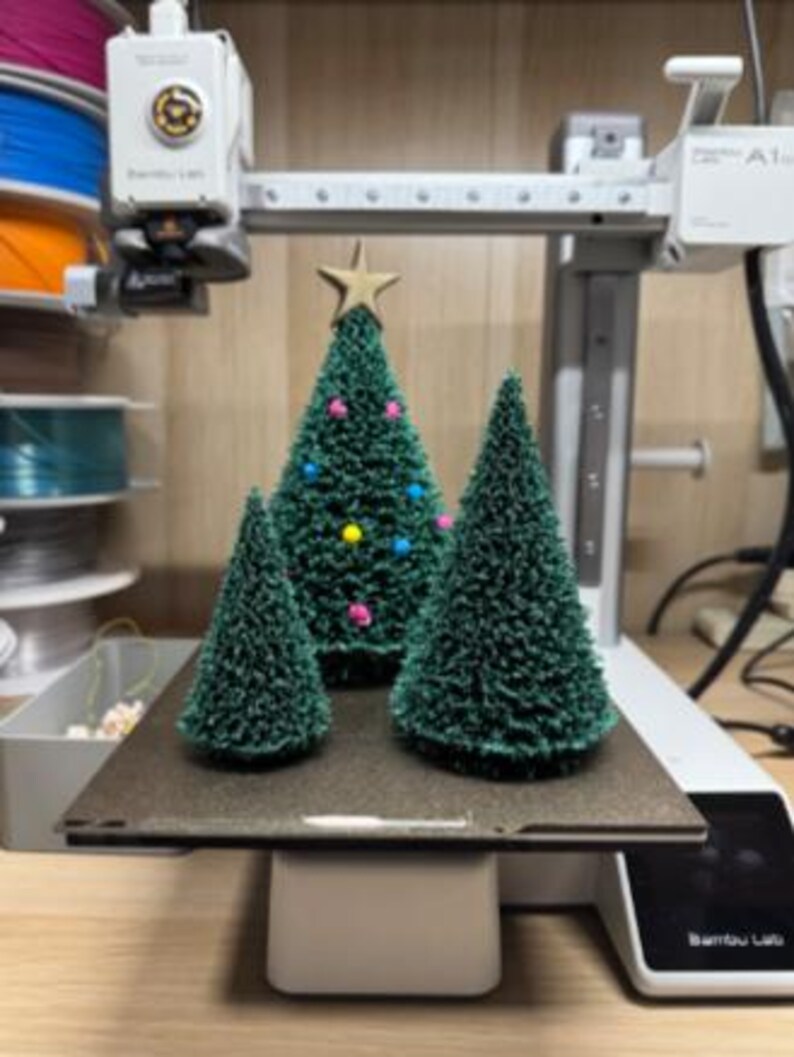 3D Printed Christmas Tree STL File | Multicolor Holiday Decor (digital ...