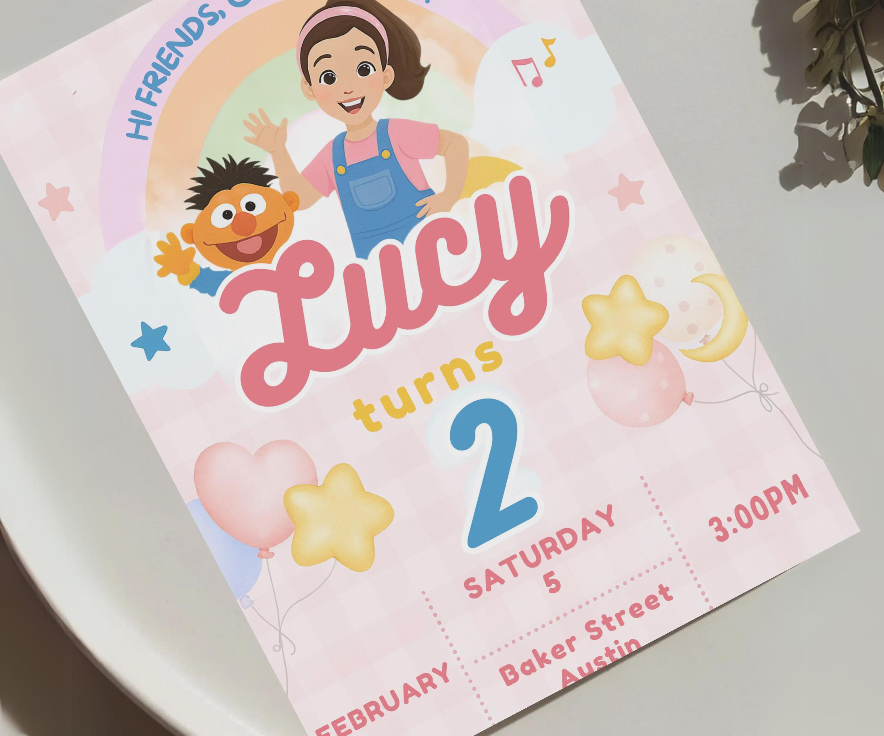 Ms. Rachel Invitation, Ms. Rachel Invitation Canva, Birthday Invitation ...