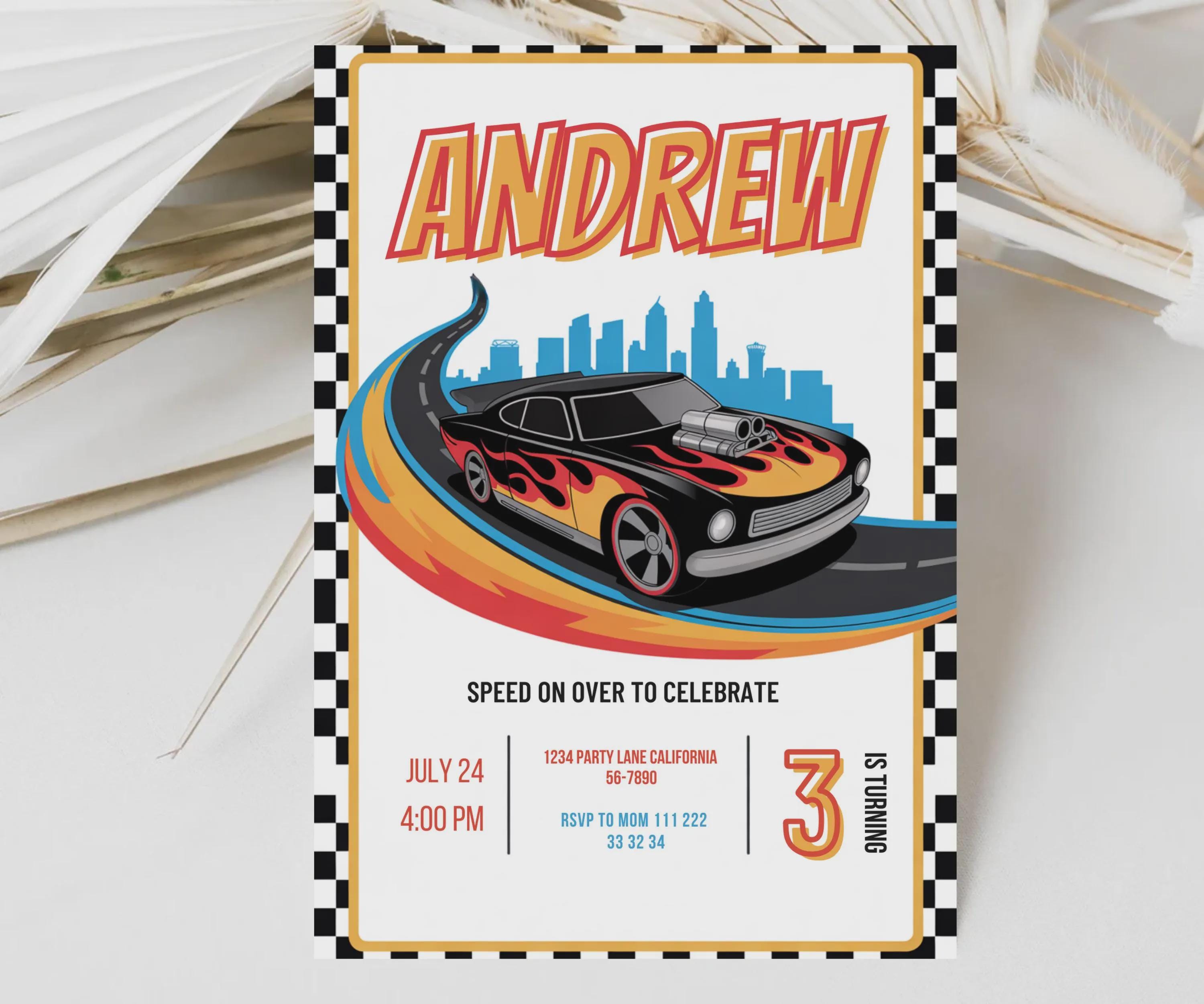 Personalised Hot Wheels Birthday Card - Etsy
