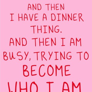 Hannah From Girls Funny Quote Print - Various sizes Pink & red