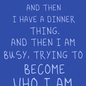Hannah From Girls Funny Quote Print - Various sizes Blue