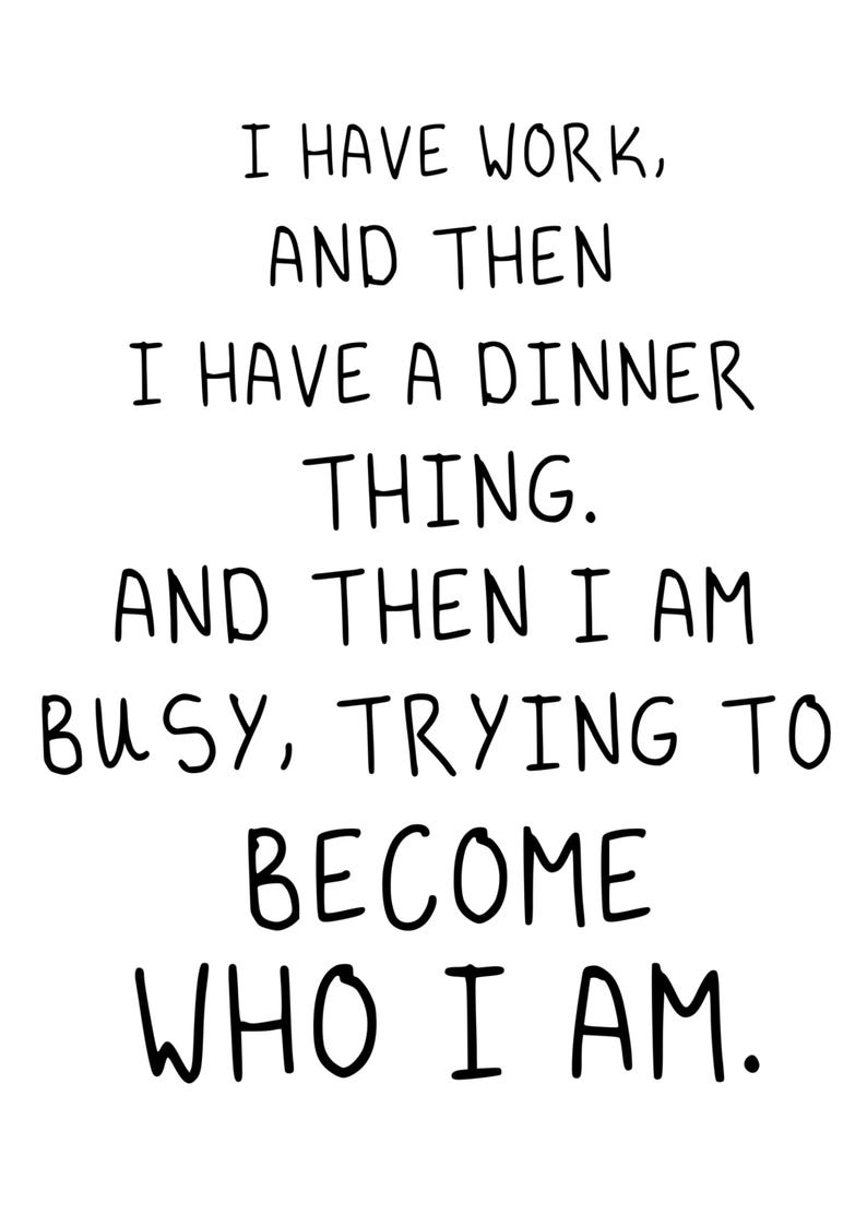 Hannah From Girls Funny Quote Print - Various sizes White & black
