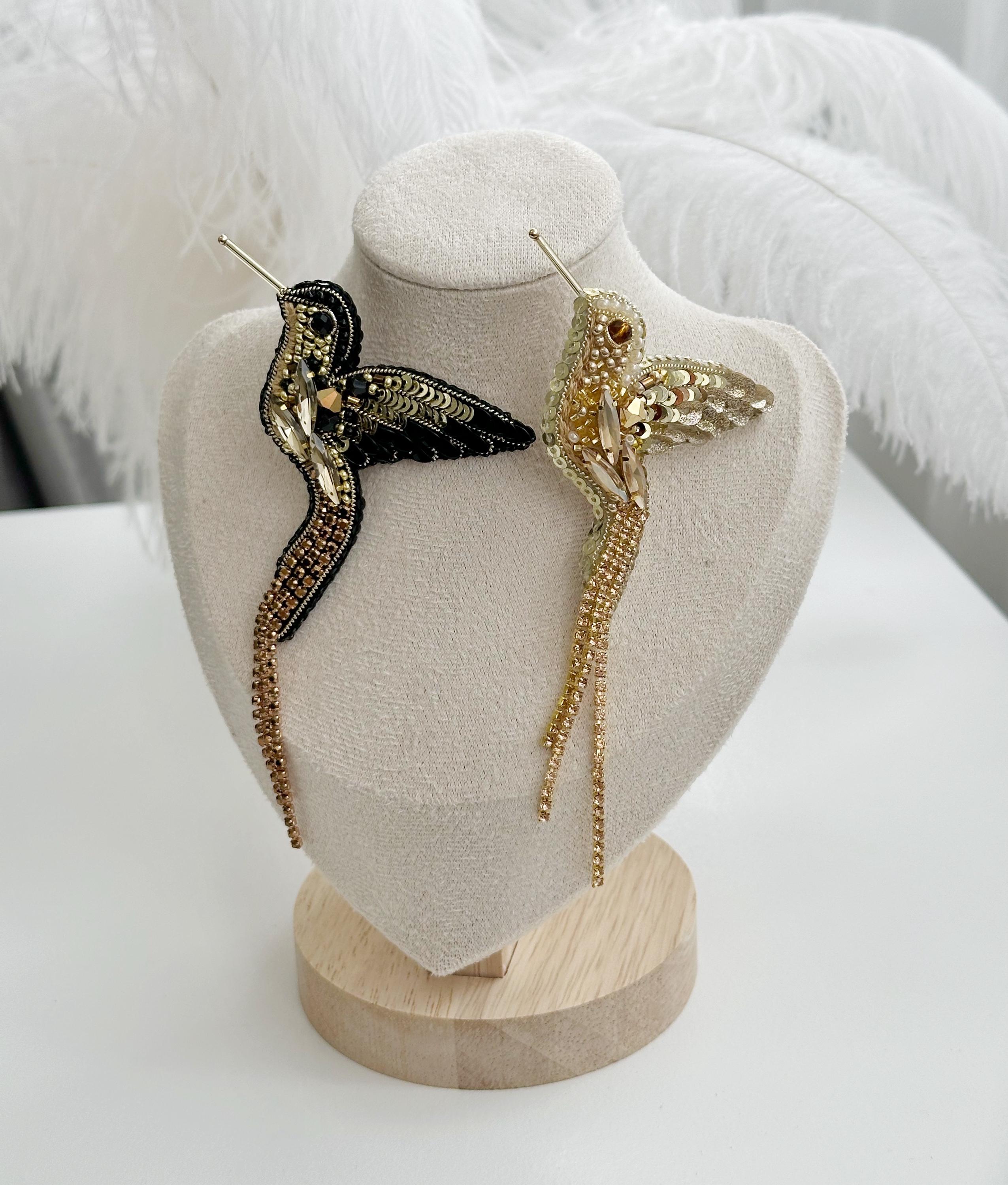 Spilla vintage con uccellini Art Déco in oro giallo 14 carati con turchese e perle - Italia