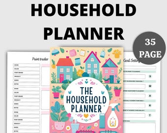 The Household Planner Home Management Binder  Family Organizer  Cleaning, Budget & Meal Planner Printable