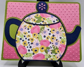Teapot Card with Tea Bag Pocket