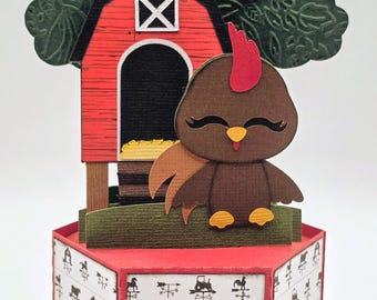 Rooster Pop-Up Card