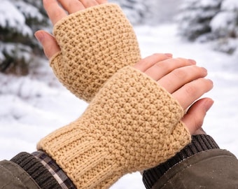 Einfache Armstulpen Häkelanleitung – Basic Handstulpen (Digitaler Download)