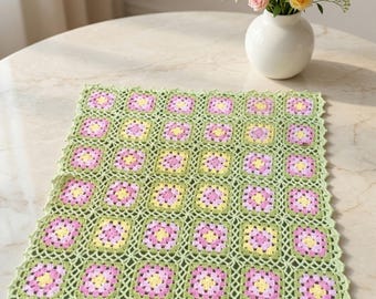 PDF Häkeldecke Muster: Grandma Square Lace Tischdeko (Instant Download)