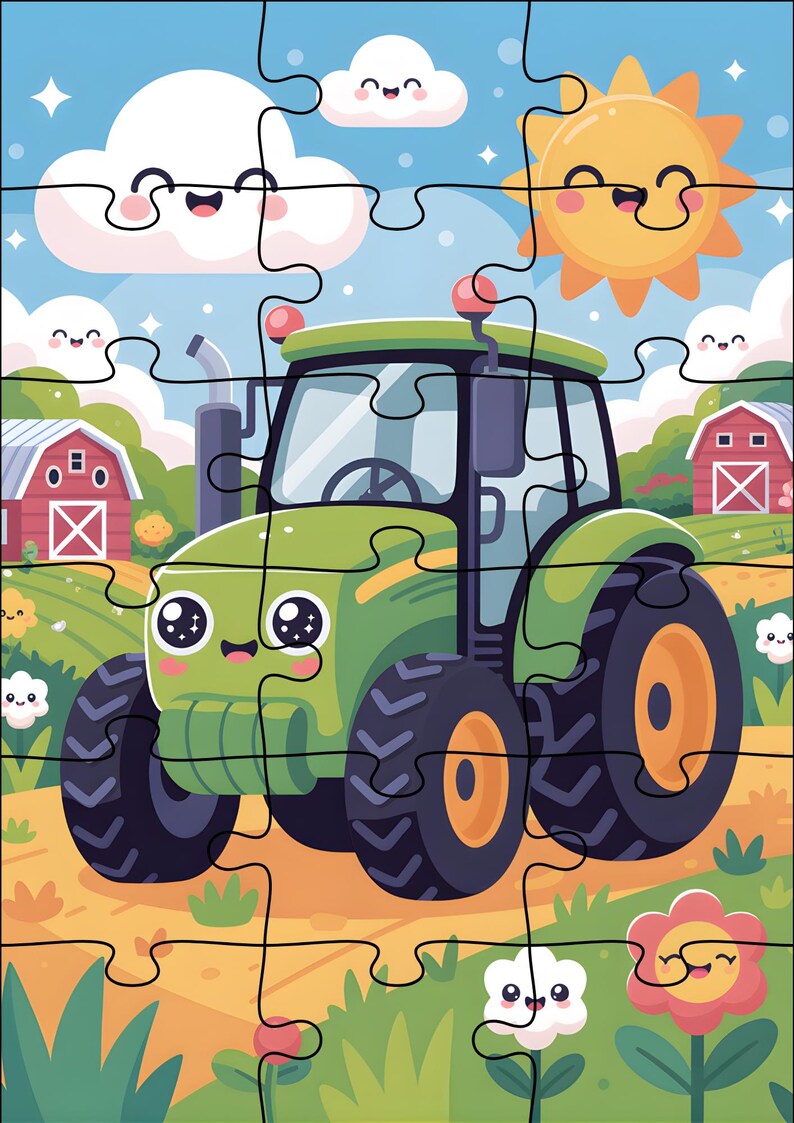 DeAO Ferme Animaux Jouet Set, Animaux De La Ferme avec Véhicule, Jouet