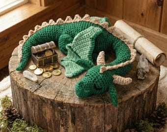 Amigurumi Schlafender Drache Häkelanleitung: Anfängerfreundlich (PDF-Häkelanleitung)