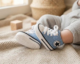 Baby Sneaker Häkelanleitung, Babyschuhe (Digitales PDF)