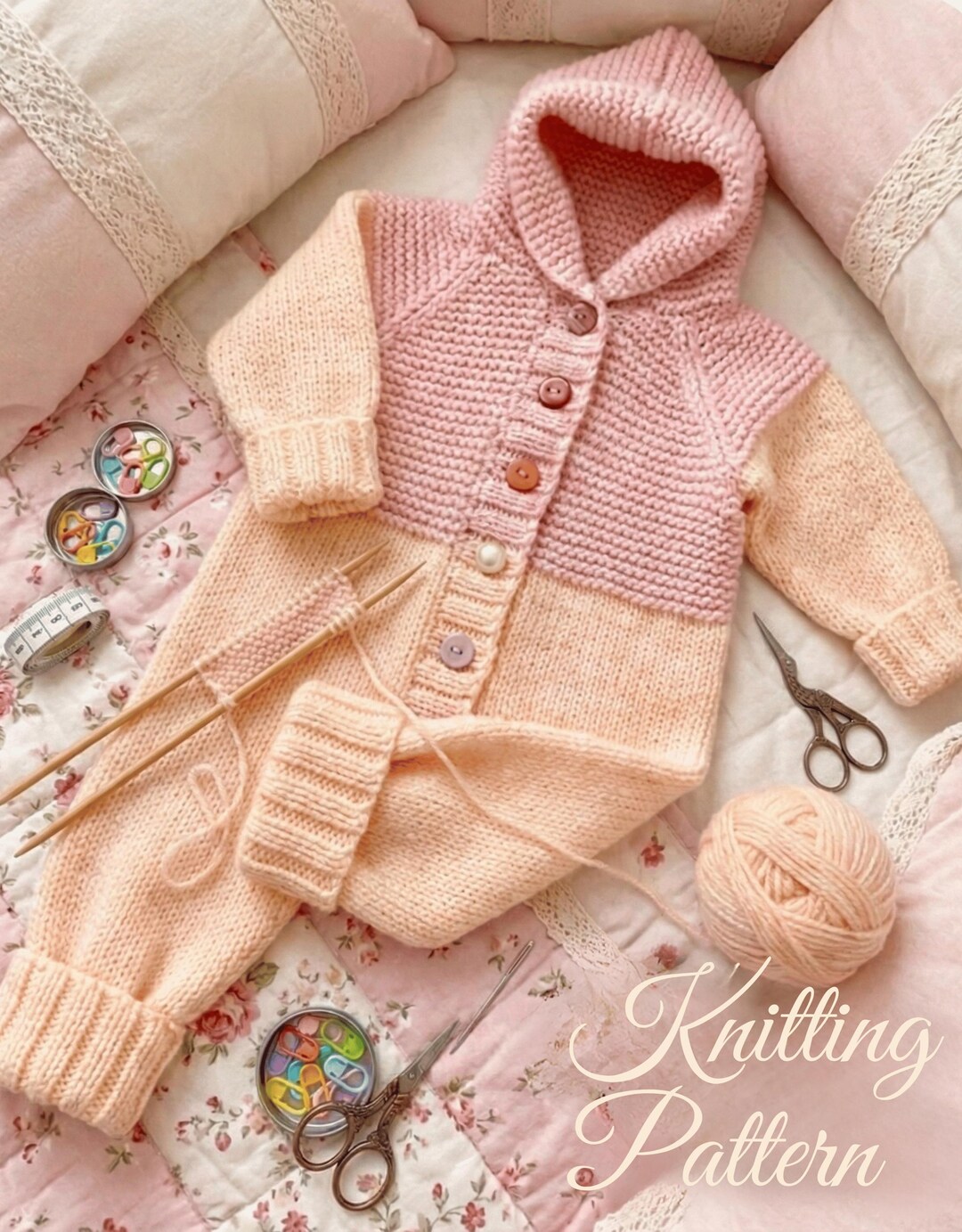 Bunny Steps Baby Romper Knitting Pattern PDF - Etsy