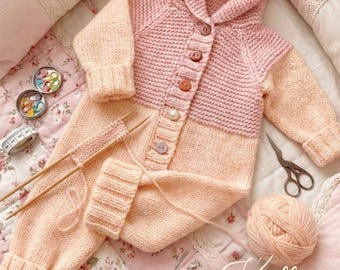 Bunny Steps Baby Romper Strickanleitung PDF
