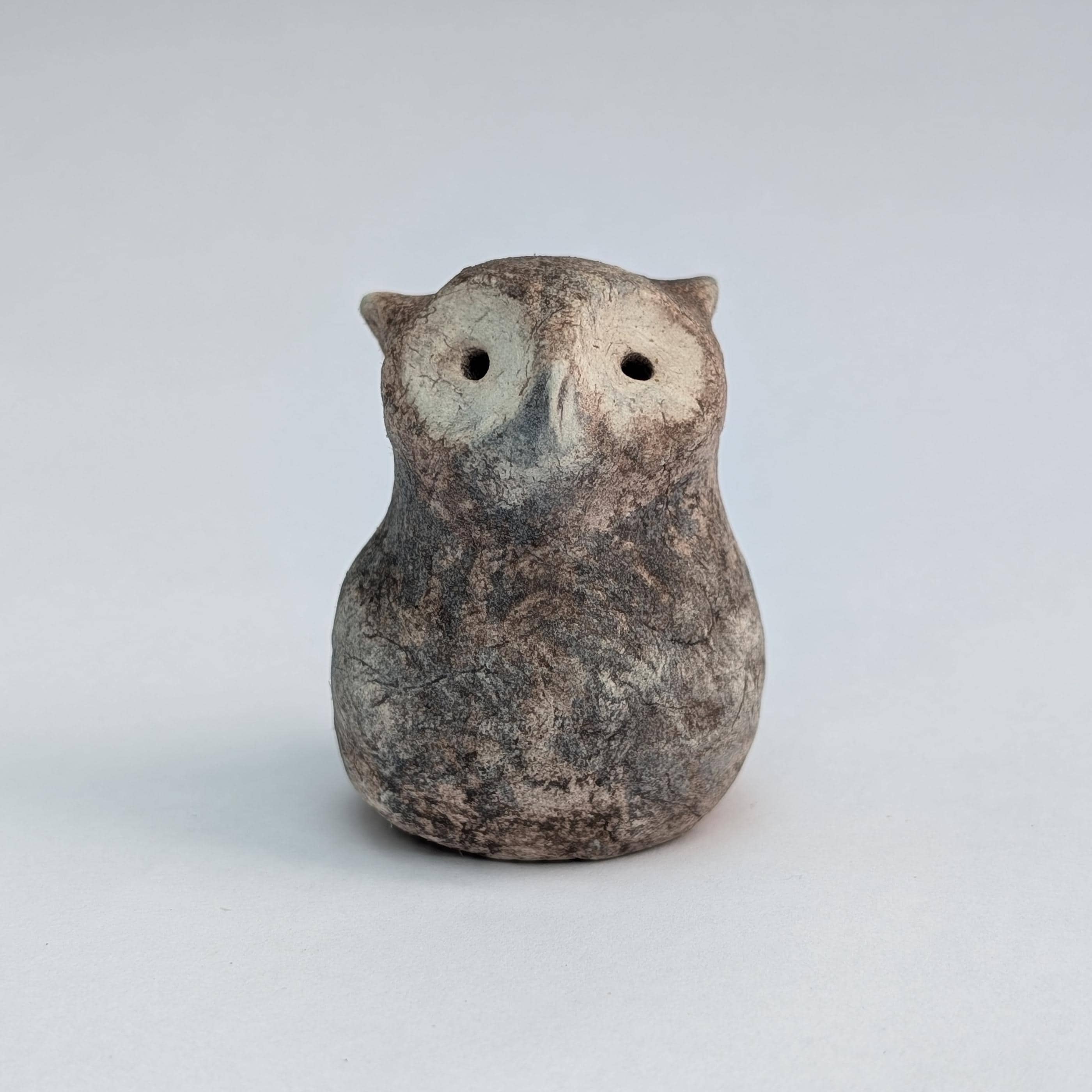 Small Clay Owl | Rustic Handmade Owl | Woodland Decor Gift