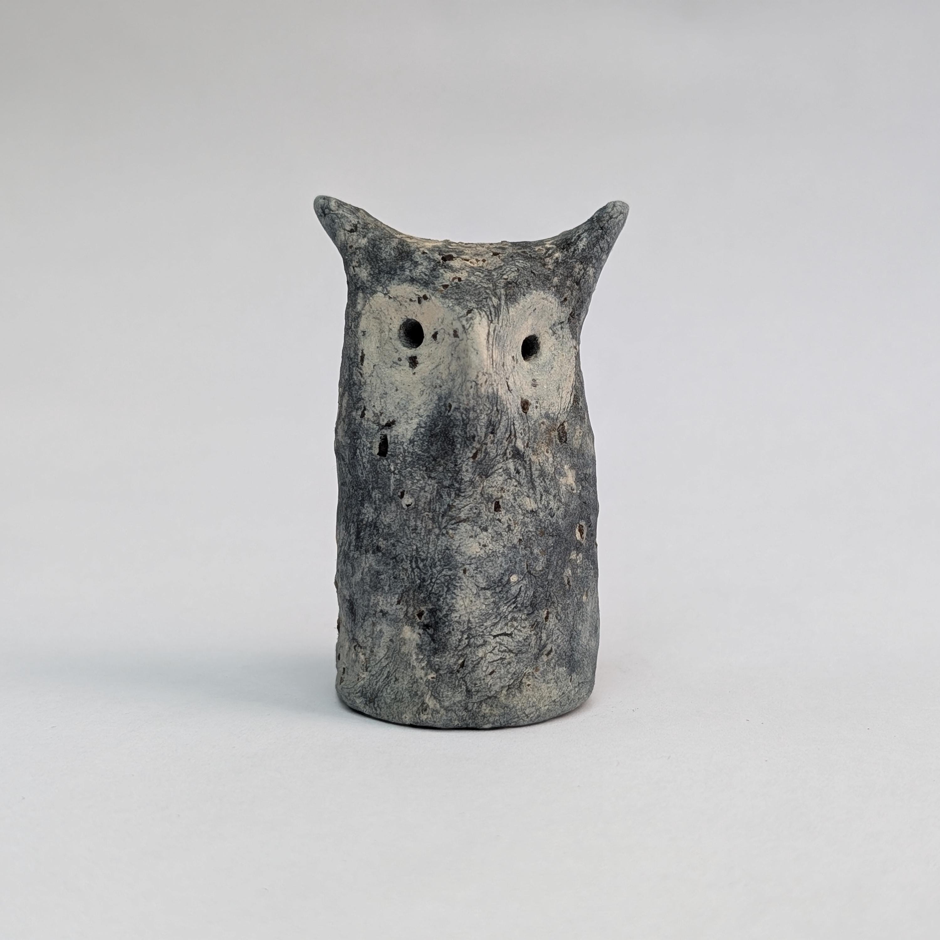 Rustic Clay Owl | Handmade Ceramic Owl Ornament | Nature Inspired Home Decor