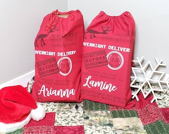 Santa Bag, Personalized Gift Bag, Santa Sack, Oversized Christmas Bag