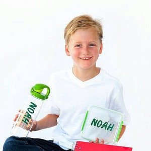 1 &quot;Namensaufkleber - Back to School - Namensetiketten - Schulbedarf - Personalisierte Schulbedarfsetiketten - Kindernamensetiketten - Wasserflaschenetiketten