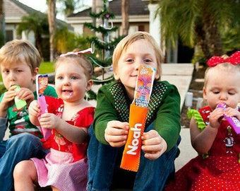 Porta ghiaccioli - Porta yogurt congelato - Manica ghiaccioli - Ripieni di calze - Ripieni di cestini pasquali - Personalizzati per bambini - regali per bambini