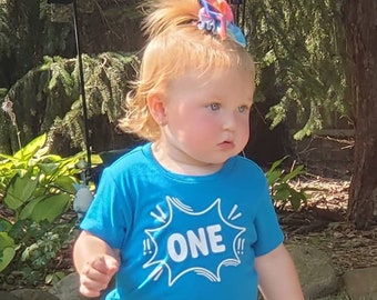 ONE - Chemise 1er anniversaire - avec nom au dos - fille d'anniversaire