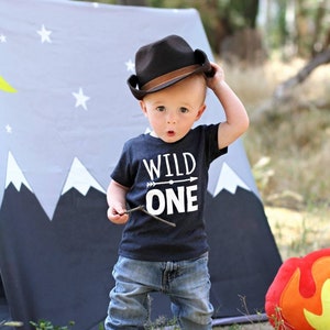 WILD ONE - 1st Birthday shirt - Front and Back design - Name on back - one year old first birthday - wild- arrow - rustic