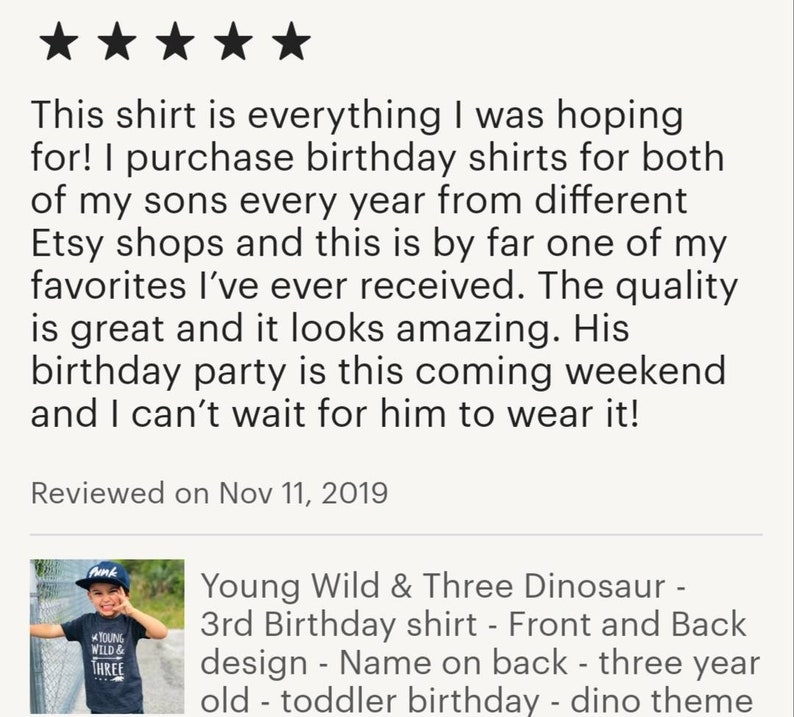 Young Wild & Three DINOSAUR 3rd Birthday shirt Front and Back design Name on back three year old toddler birthday dino image 9