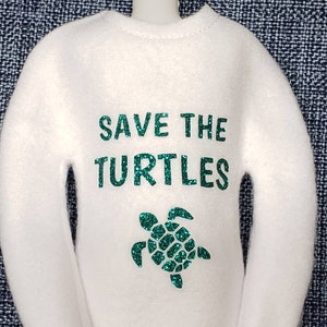 elf sized shirt - Save the Turtles - custom elf shirts