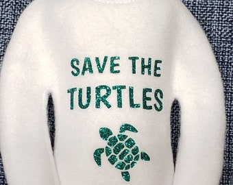 elf sized shirt - VSCO girl - Save the Turtles - custom elf shirts