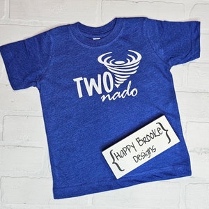 TWOnado - 2nd Birthday shirt - Front and Back design - Name on back - tornado