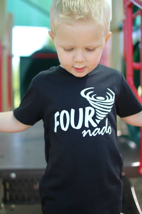 Fournado - 4th Birthday shirt - Name on back - four year old - toddler birthday - birthday shirt - birthday boy - birthday girl - Four Nado