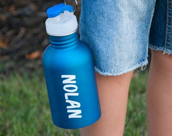 Water bottle labels - 1" tall Name Decals - Decal Only - Name Labels - Fitness bottle label - Kids Name Labels - Coach - workout partner