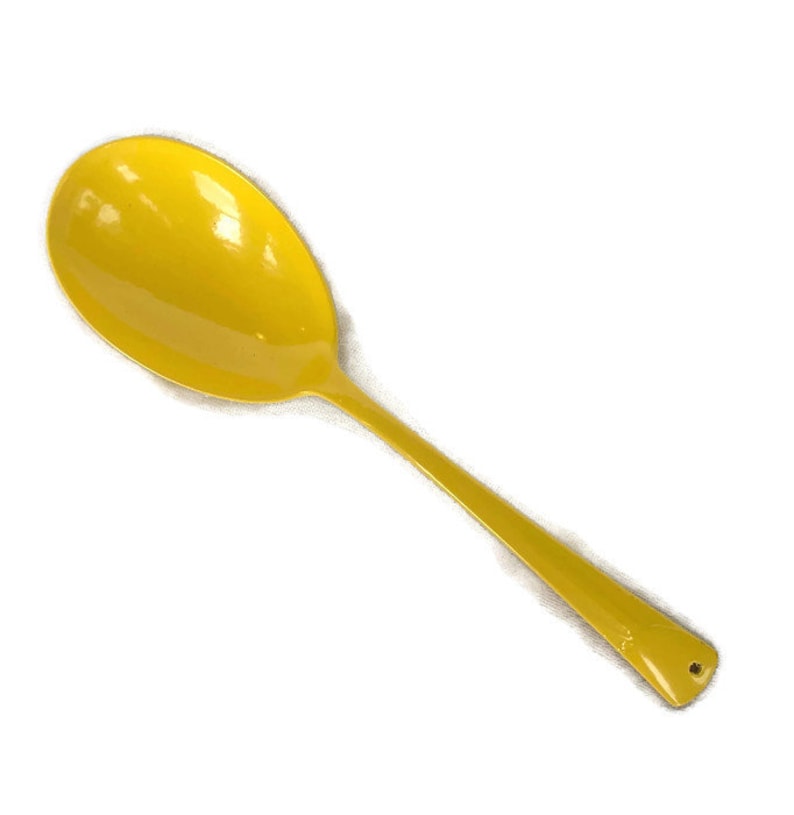 Vintage Silver Plate Re-cycled by BMc Vintage Design FOOD SAFE Serving spoon yellow glossy finish Holiday Dining /& serving wedding