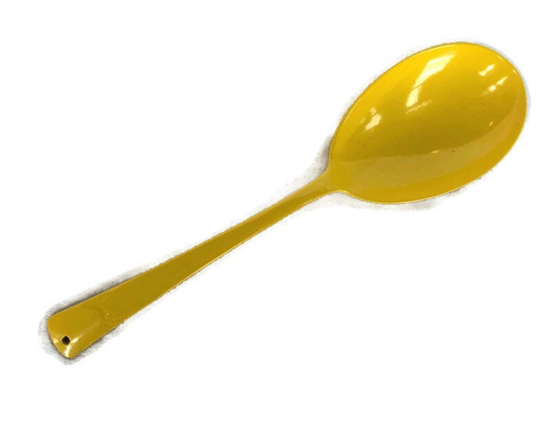 Vintage Silver Plate Re-cycled by BMc Vintage Design FOOD SAFE Serving spoon yellow glossy finish Holiday Dining /& serving wedding
