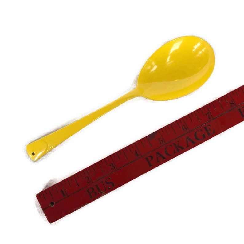 Vintage Silver Plate Re-cycled by BMc Vintage Design FOOD SAFE Serving spoon yellow glossy finish Holiday Dining /& serving wedding