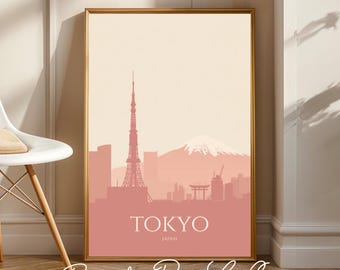 Tokyo Travel Print Wall Art - Travel Poster of Tokyo - Tokyo Art Lovers Gift - Japan Art Gift - Modern Art