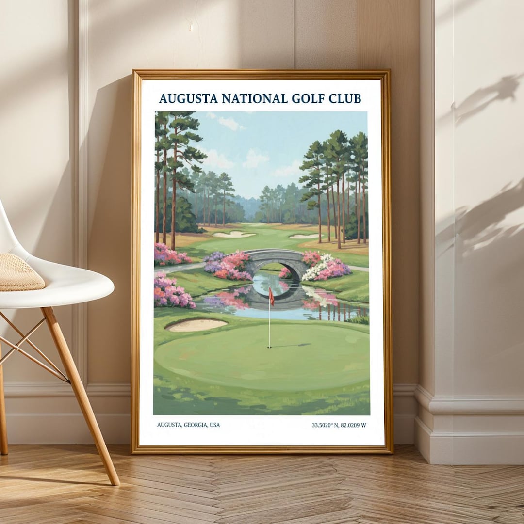 Augusta National Golf Club Poster | Vintage Wall Art Print | Landscape ...