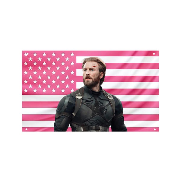 Chris Evans Pink US Wall Tapestry – Actor Flag, Movie Room Decor Banner