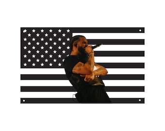 Drake Black US Flag – Rapper Wall Flag, Hip Hop Music Room Decor Banner