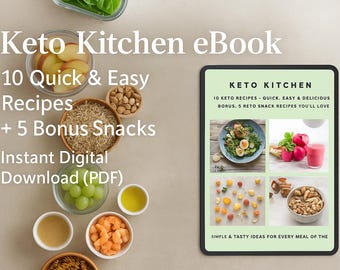 Keto Recipe eBook: 10 Easy Meals + 5 Snacks (PDF)