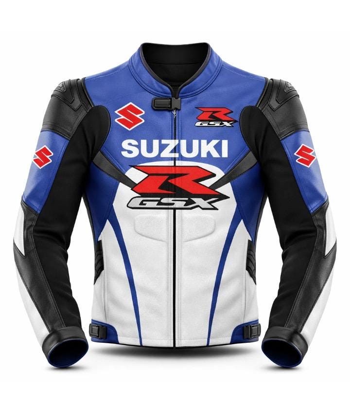 Suzuki Motorcycle Leather Racing Jacket – Biker Riding Apparel - Etsy