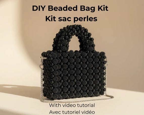 DIY Beaded Bag Kit – Pearl Bag with Berry Beads, Video Tutorial Included