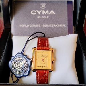 Cyma Vintage Gold Watch - Etsy display picture 1