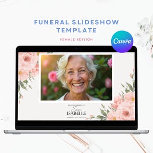 Floral Funeral Slideshow Template, Celebration of Life Photo Tribute