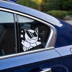 Peeping Squirtle Vinyl Car Sticker Decal Funny Meme Cute Weekend - Foto 5