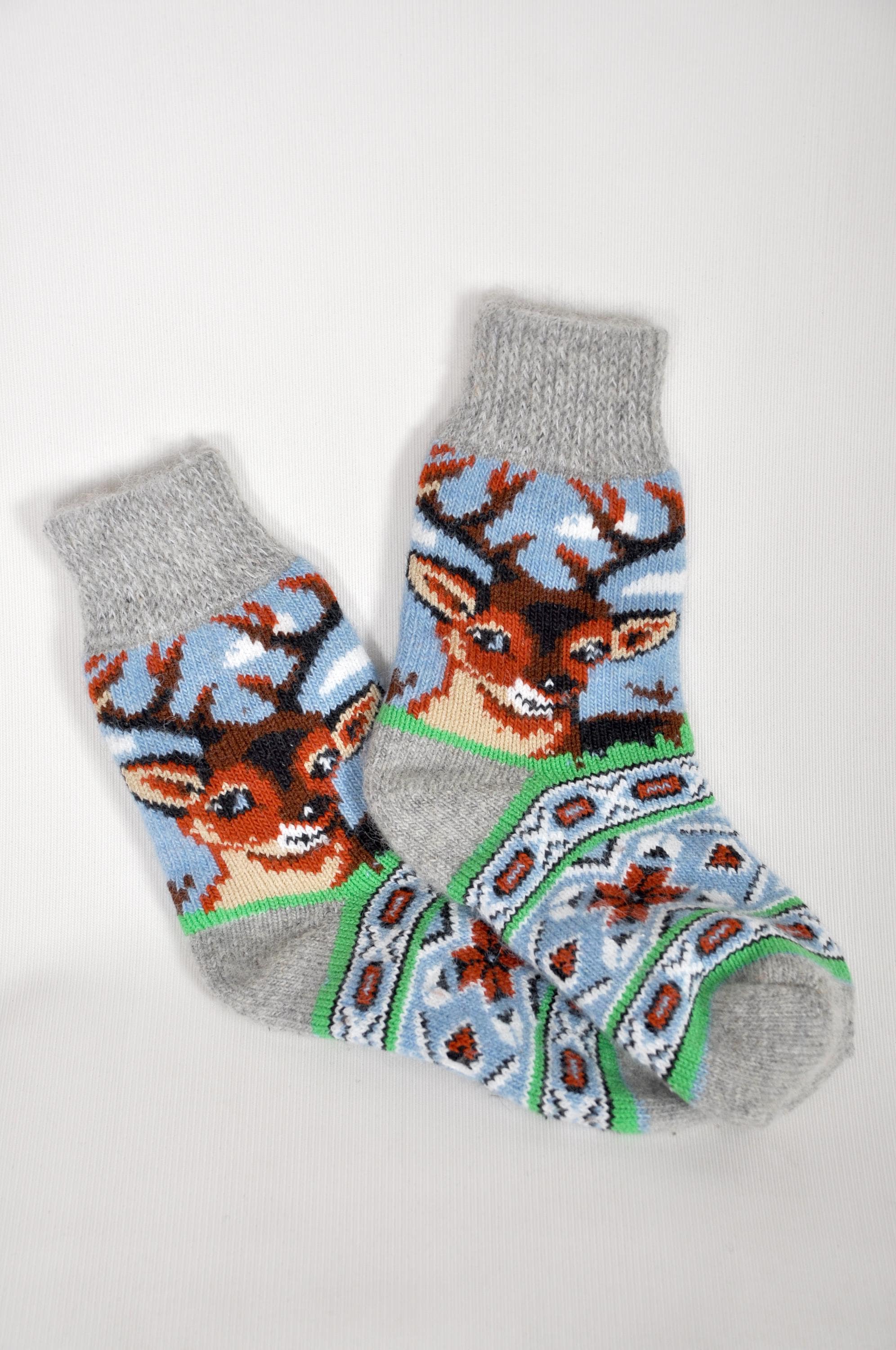 Happy Socks Coffret 3 Chaussettes Hiver Enfant 2-3 Ans – Motifs Animaux Mignons Pingouin Renne Ours Avec Écharpe
