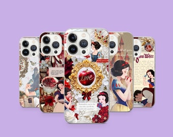 Snow White Phone Case Apple Princess Cover For iPhone 17Pro, 16, 15, 14, 13, Samsung S26, S25, S24, S23Fe, S22, A16, A26, A56, Pixel 10,9Pro