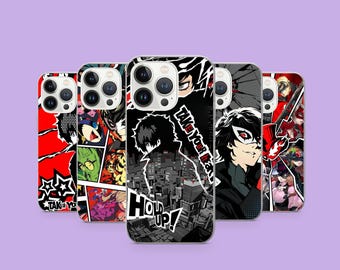 ペルソナ5 スマホケース アニメファントムカバー iPhone 17Pro、16、15、14、13、12、Samsung S26、S25、S24、S23Fe、A16、A26、A56、Pixel 10、9Pro対応
