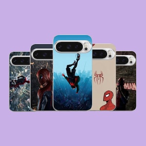 Cover per telefono Spiderman Peter Parker per Google Pixel 10, 10Pro, 9, 9Pro, 8A, 8, 7A, 6A, Samsung S26, S25, S24Fe, A16, iPhone 16, 15