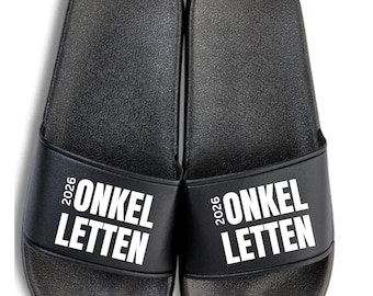 Onkel Letten personalisiert, lustige Badelatschen Onkel, Geschenk Patenonkel, Onkel wird verkündet, Männer Schlappen, Lustige Geschenkidee