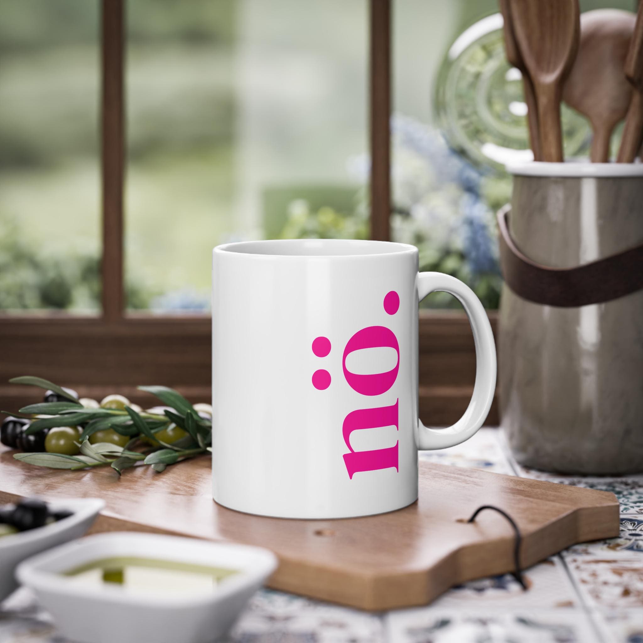 Neon pinke tasse